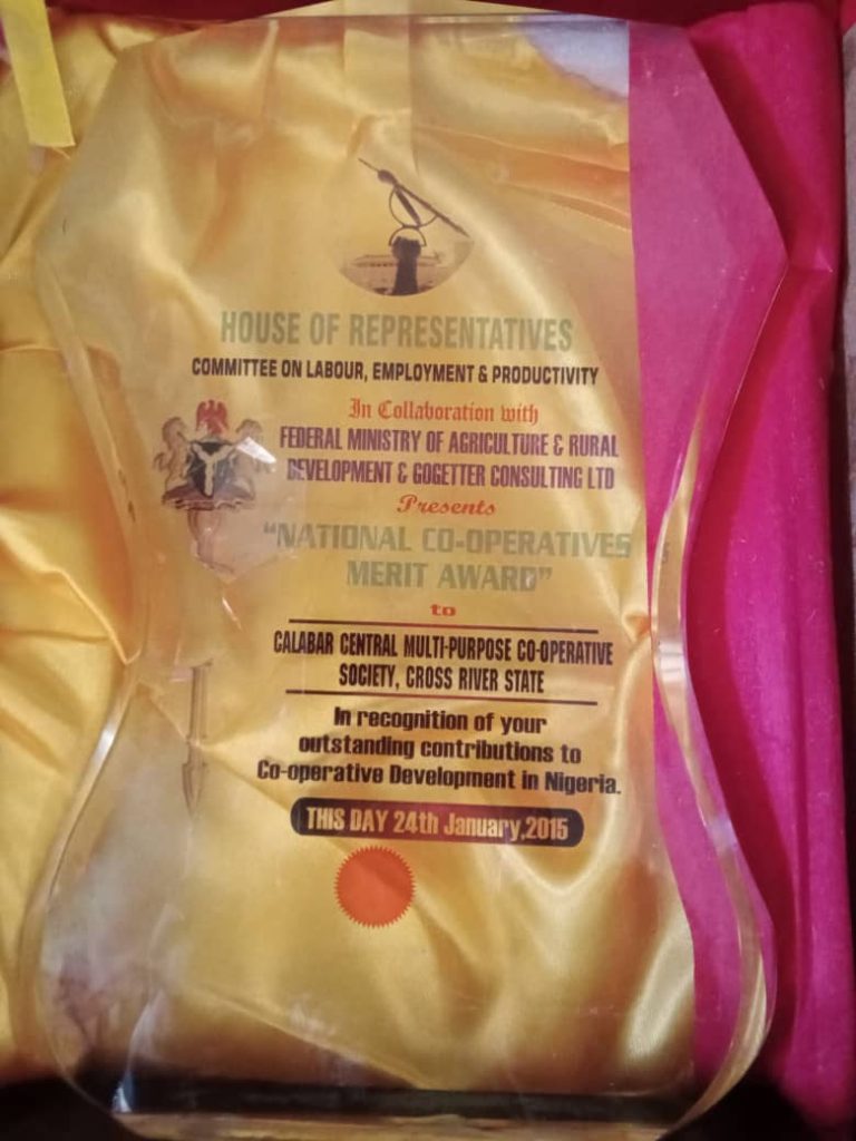 NATIONAL CO-OPERATIVES MERIT AWARD